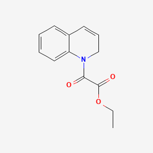 molecular formula C13H13NO3 B12002397 Quinoline, 1,2-dihydro-1-ethoxalyl- CAS No. 30831-87-9