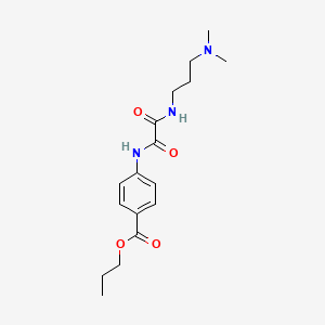 molecular formula C17H25N3O4 B12002444 Propyl 4-{[{[3-(dimethylamino)propyl]amino}(oxo)acetyl]amino}benzoate 