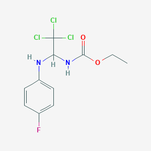 molecular formula C11H12Cl3FN2O2 B12002493 Ethyl 2,2,2-trichloro-1-(4-fluoroanilino)ethylcarbamate 