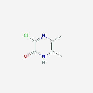 molecular formula C6H7ClN2O B120025 3-Chloro-5,6-dimethylpyrazin-2(1H)-one CAS No. 140862-42-6