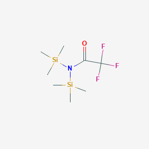 molecular formula C8H18F3NOSi2 B1200258 乙酰胺，2,2,2-三氟-N,N-双(三甲基甲硅烷基)- CAS No. 21149-38-2