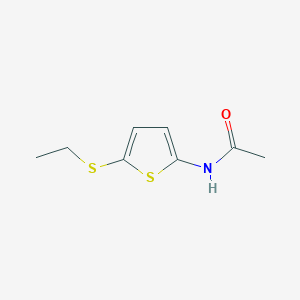 molecular formula C8H11NOS2 B12002649 Acetamide, N-[5-(ethylthio)-2-thienyl]- CAS No. 89225-39-8