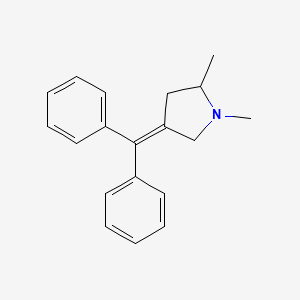 molecular formula C19H21N B12002662 Pyrrolidine, 4-(diphenylmethylene)-1,2-dimethyl- CAS No. 61334-27-8