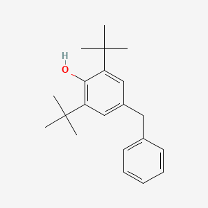 molecular formula C21H28O B12002734 Phenol, 2,6-bis(1,1-dimethylethyl)-4-(phenylmethyl)- CAS No. 4973-27-7