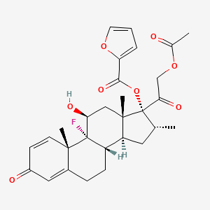 molecular formula C29H33FO8 B1200295 Dexamethasone acefurate CAS No. 83880-70-0