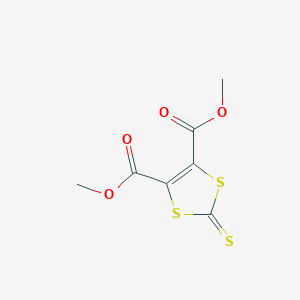 molecular formula C7H6O4S3 B1200299 Dimethyl 2-thioxo-1,3-dithiole-4,5-dicarboxylate CAS No. 7396-41-0