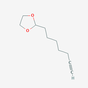 molecular formula C10H16O2 B1200300 2-(6-Heptynyl)-1,3-dioxolane 