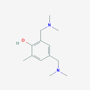 molecular formula C13H22N2O B12003010 2,4-Bis[(dimethylamino)methyl]-6-methylphenol CAS No. 34912-09-9