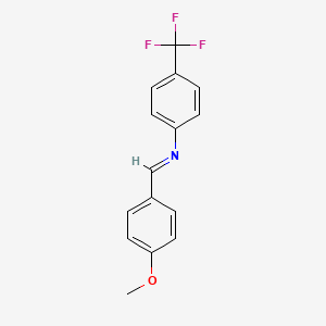 molecular formula C15H12F3NO B12003018 Benzenamine, N-[(4-methoxyphenyl)methylene]-4-(trifluoromethyl)- CAS No. 2368-25-4