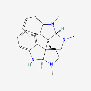 molecular formula C23H28N4 B1200304 (+)-Calycanthidine CAS No. 5516-85-8