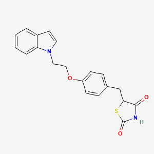 5-((4-(2-(1H-Indol-1-yl)ethoxy)phenyl)methyl)-2,4-thiazolidinedione