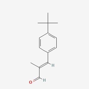 molecular formula C14H18O B12003111 p-tert-Butyl-2-methylcinnamaldehyde CAS No. 180850-14-0