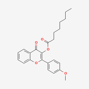 molecular formula C24H26O5 B12003148 [2-(4-methoxyphenyl)-4-oxochromen-3-yl] octanoate CAS No. 331460-14-1