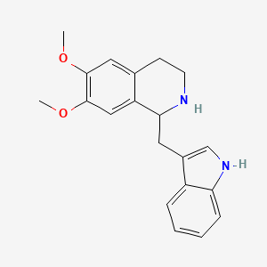 molecular formula C20H22N2O2 B12003177 1,2,3,4-Tetrahydro-6,7-dimethoxy-1-(1H-indol-3-ylmethyl)isoquinoline CAS No. 15832-21-0