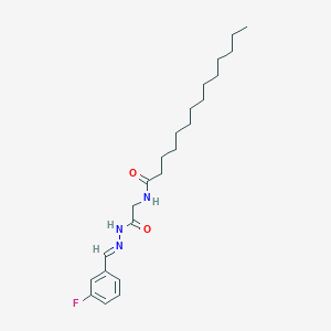 molecular formula C23H36FN3O2 B12003179 N-(2-(2-(3-Fluorobenzylidene)hydrazino)-2-oxoethyl)tetradecanamide CAS No. 769143-09-1