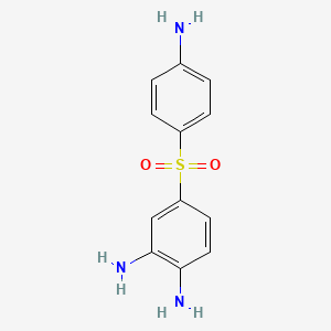 molecular formula C12H13N3O2S B12003193 4-(4-Aminophenyl)sulfonylbenzene-1,2-diamine 