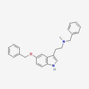 molecular formula C25H26N2O B12003210 Indole, 3-(2-(benzylmethylamino)ethyl)-5-(benzyloxy)- CAS No. 4652-04-4