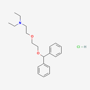 molecular formula C21H30ClNO2 B12003216 beta-(beta-Diethylaminoethoxy)ethyl benzhydryl ether CAS No. 63978-56-3
