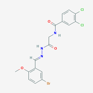 molecular formula C17H14BrCl2N3O3 B12003227 N-(2-(2-(5-BR-2-Methoxybenzylidene)hydrazino)-2-oxoethyl)-3,4-dichlorobenzamide CAS No. 764653-83-0