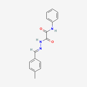 molecular formula C16H15N3O2 B12003263 N'-[(E)-(4-methylphenyl)methylideneamino]-N-phenyloxamide 