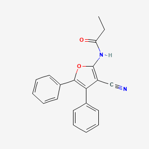 molecular formula C20H16N2O2 B12003264 N-(3-cyano-4,5-diphenylfuran-2-yl)propanamide 