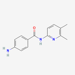 molecular formula C14H15N3O B12003275 Pyridine, 6-(p-aminobenzamido)-2,3-dimethyl- CAS No. 36845-12-2