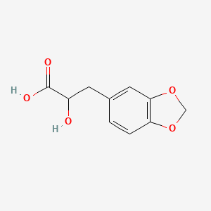 molecular formula C10H10O5 B12003282 3-(1,3-Benzodioxol-5-yl)-2-hydroxypropanoic acid CAS No. 949-14-4