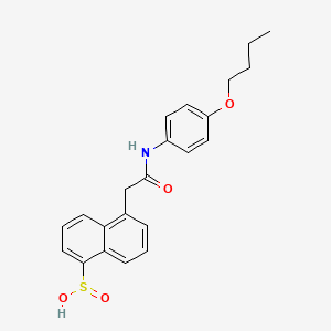 molecular formula C22H23NO4S B12003289 5-(2-(4-Butoxyanilino)-2-oxoethyl)-1-naphthalenesulfinic acid 