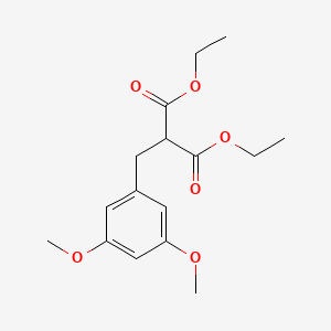 molecular formula C16H22O6 B12003332 Propanedioic acid, [(3,5-dimethoxyphenyl)methyl]-, diethyl ester CAS No. 5859-68-7