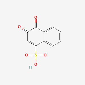 molecular formula C10H6O5S B1200340 1-Naphthalenesulfonic acid, 3,4-dihydro-3,4-dioxo- CAS No. 2066-93-5