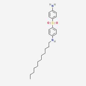 molecular formula C24H36N2O2S B12003448 N-{4-[(4-aminophenyl)sulfonyl]phenyl}-N-dodecylamine CAS No. 6288-43-3