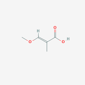 molecular formula C5H8O3 B12003488 (2E)-3-methoxy-2-methyl-2-propenoic acid CAS No. 56674-63-6