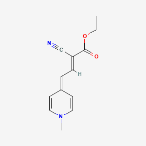 molecular formula C13H14N2O2 B1200352 ethyl (E)-2-cyano-4-(1-methylpyridin-4-ylidene)but-2-enoate CAS No. 57681-49-9
