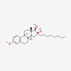 molecular formula C27H42O3 B1200355 3-Methoxy-16-octylestra-1,3,5(10)-triene-16beta,17beta-diol CAS No. 6634-39-5