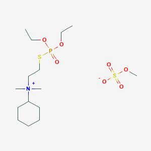 molecular formula C15H34NO7PS2 B1200366 Cyclohexyl-(2-diethoxyphosphorylsulfanylethyl)-dimethylazanium;methyl sulfate CAS No. 18979-11-8