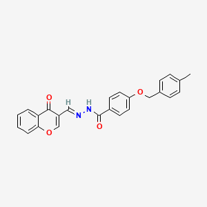 molecular formula C25H20N2O4 B12003706 4-((4-Methylbenzyl)oxy)-N'-((4-oxo-4H-chromen-3-yl)methylene)benzohydrazide CAS No. 765278-10-2
