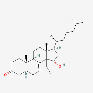 molecular formula C29H48O2 B1200371 Cholest-7-en-3-one, 14-ethyl-15-hydroxy-, (5alpha,15alpha)- CAS No. 65388-49-0