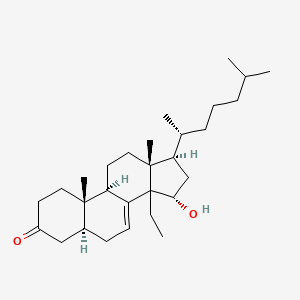 Cholest-7-en-3-one, 14-ethyl-15-hydroxy-, (5alpha,15alpha)-