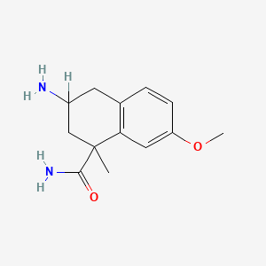 2-Amino-4-carbamyl-6-methoxy-4-methyltetralin