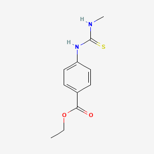 molecular formula C11H14N2O2S B12003743 Ethyl 4-[(methylcarbamothioyl)amino]benzoate 