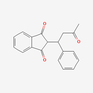 molecular formula C19H16O3 B12003869 2-(3-Oxo-1-phenylbutyl)indene-1,3-dione CAS No. 1785-98-4