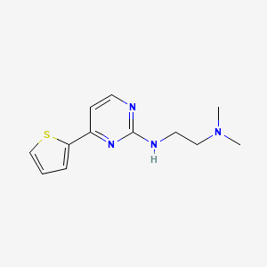 molecular formula C12H16N4S B1200391 N',N'-dimethyl-N-(4-thiophen-2-ylpyrimidin-2-yl)ethane-1,2-diamine CAS No. 83726-76-5