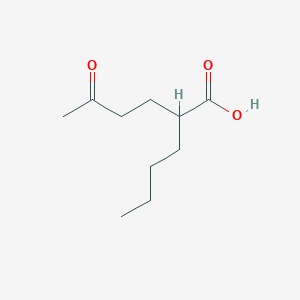 molecular formula C10H18O3 B12003946 2-Butyl-5-oxohexanoic acid CAS No. 2513-29-3