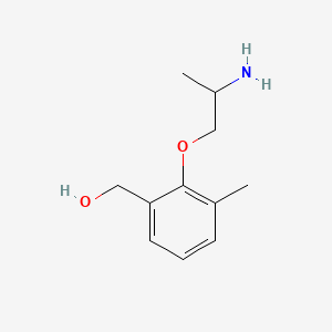 molecular formula C11H17NO2 B1200395 [2-(2-Aminopropoxy)-3-methylphenyl]methanol CAS No. 53566-98-6