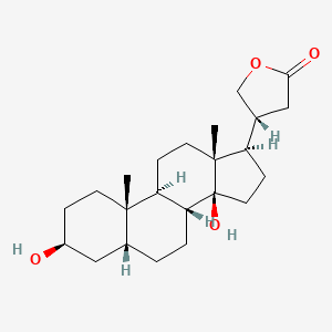 molecular formula C23H36O4 B1200406 (5beta)-3beta,14-Dihydroxycardanolide CAS No. 4427-85-4