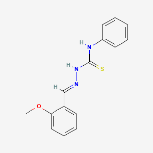 molecular formula C15H15N3OS B12004072 2-Methoxybenzaldehyde N-phenylthiosemicarbazone CAS No. 76767-31-2