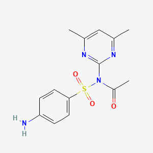 molecular formula C14H16N4O3S B1200409 N-((4-Aminophenyl)sulfonyl)-N-(4,6-dimethyl-2-pyrimidinyl)acetamide CAS No. 35255-37-9