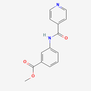 molecular formula C14H12N2O3 B12004139 Methyl 3-(isonicotinoylamino)benzoate 