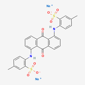 molecular formula C28H20N2Na2O8S2 B1200415 C.I. Acid violet 34, disodium salt CAS No. 6408-63-5