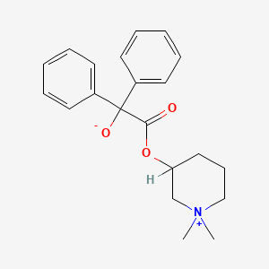 molecular formula C21H25NO3 B1200423 2-(1,1-Dimethylpiperidin-1-ium-3-yl)oxy-2-oxo-1,1-diphenylethanolate 